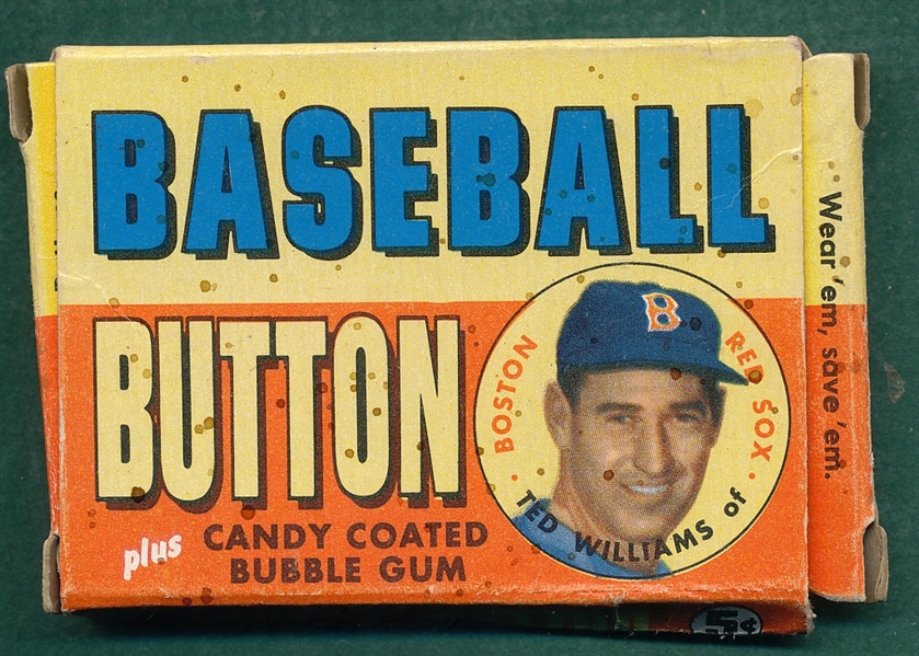 1956 Topps Baseball Buttons Mayo Smith PSA 5 & Box, Lot of (2)