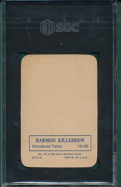 1969 Topps Super #19 Harmon Killebrew SGC 9 *MINT*