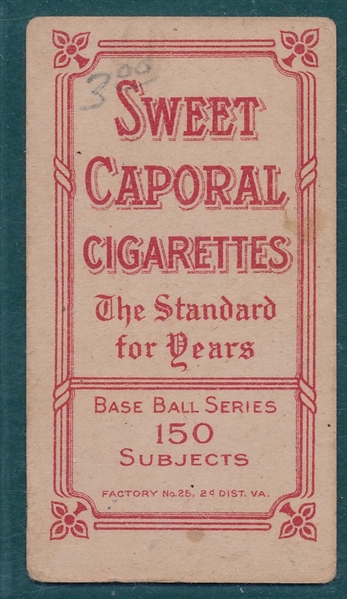 1909-1911 T206 Bender, Portrait, Sweet Caporal Cigarettes *Factory 25*