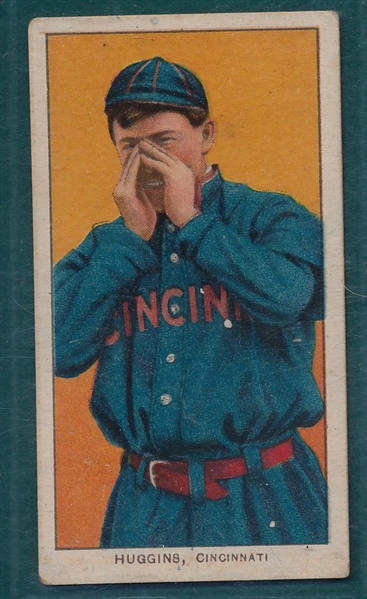 1909-1911 T206 Huggins, Hands To Mouth, Piedmont Cigarettes