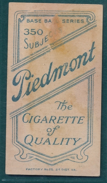 1909-1911 T206 Collins, Jimmy, Piedmont Cigarettes