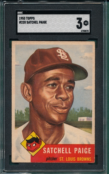 1953 Topps #220 Satchell Paige SGC 3