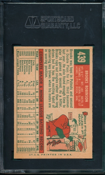 1959 Topps #439 Brooks Robinson SGC 88