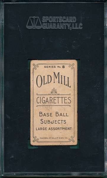 1910 T210-8 Lynch Old Mill Cigarettes SGC 30