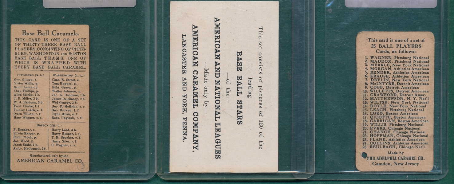 1909-1920 E Card Lot of (3) W/ E95 Doyle
