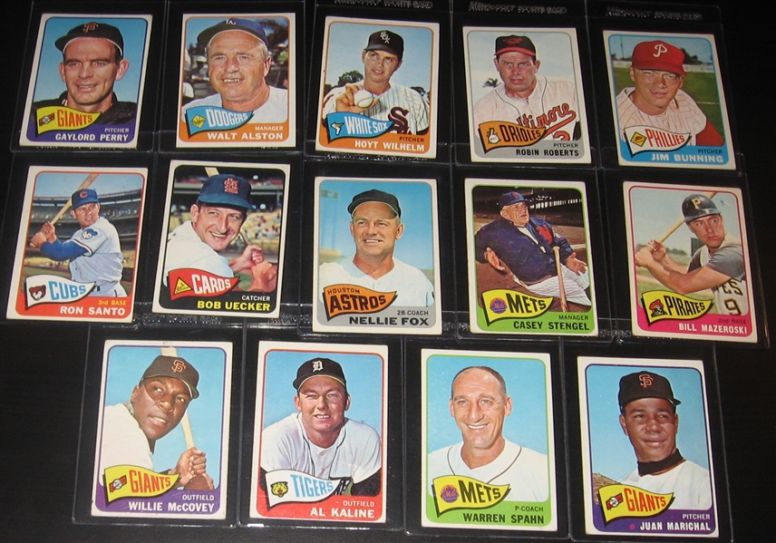 1965 Topps Lot of (17) Mostly HOFers W/ #16 Morgan, Rookie & #510 Banks