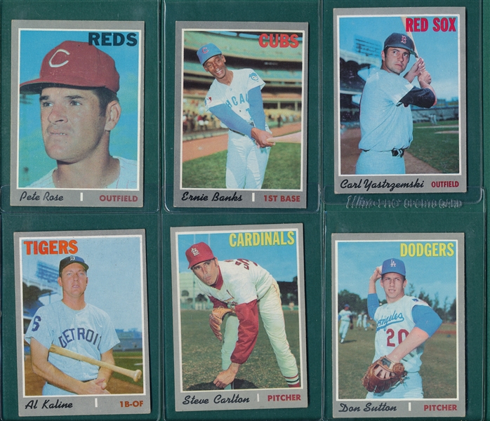 1970 Topps Lot of (6) W/ #580 Pete Rose