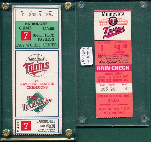 1982-93 Ticket Stubs Lot of (6) W/ WS Tickets