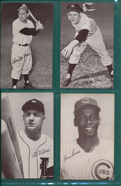 1963 Exhibits Stats Backs Lot of (24) W/ Mays, Clemente & Aaron