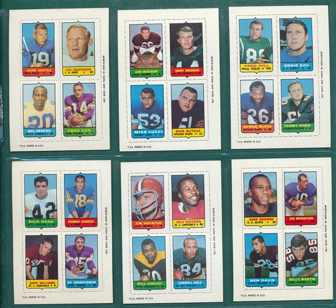 1969 Topps Football 4 In 1 Complete Set (66)