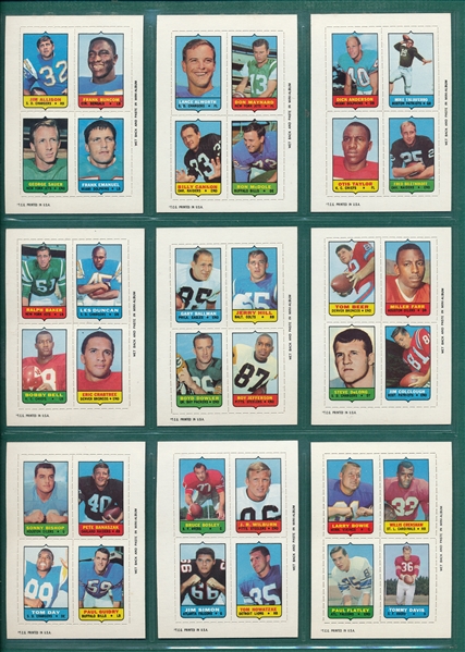 1969 Topps Football 4 In 1 Complete Set (66)