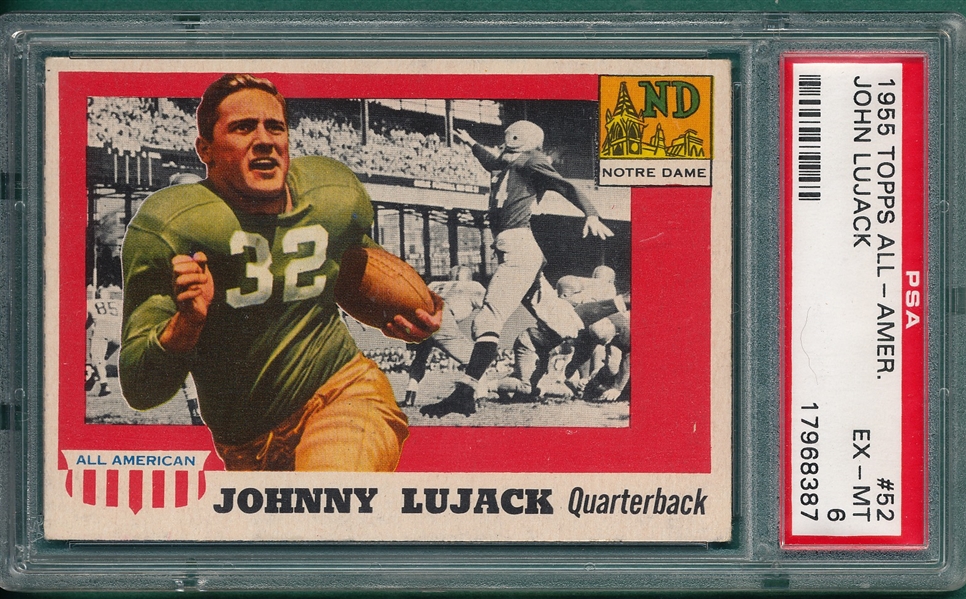 1955 Topps All American FB #52 Johnny Lujack PSA 6