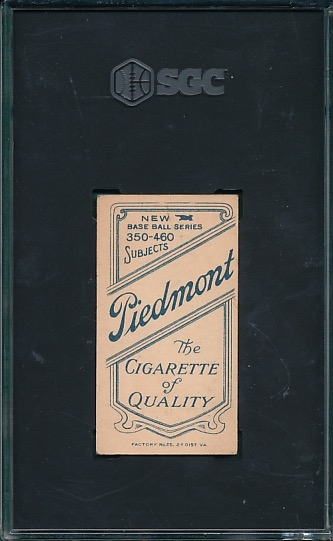 1909-1911 T206 McGraw, Portrait W/ Cap, Piedmont Cigarettes SGC 4