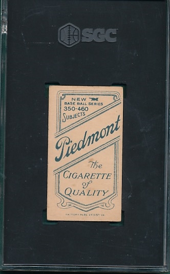 1909-1911 T206 Bender, No Trees, Piedmont Cigarettes SGC 4