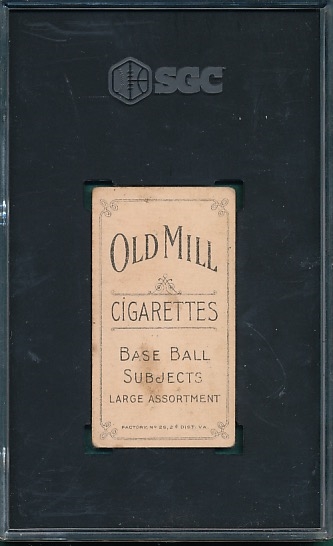 1909-1911 T206 Schaefer, Wash, Old Mill Cigarettes SGC 3