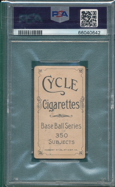 1909-1911 T206 Oakes Cycle Cigarettes PSA 1.5