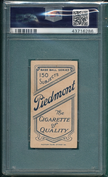1909-1911 T206 Burch, Batting, Piedmont Cigarettes PSA 2 