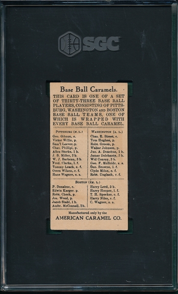 1910 E91-C Jno. A. Donohue American Caramel Co. SGC 4.5