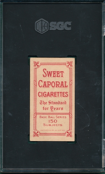 1909-1911 T206 Pelty, Horizontal, Sweet Caporal Cigarettes SGC 4 