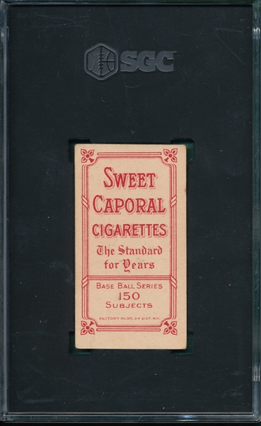 1909-1911 T206 Stovall, Portrait, Sweet Caporal Cigarettes SGC 4