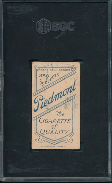 1909-1911 T206 Nattress Piedmont Cigarettes SGC 3.5