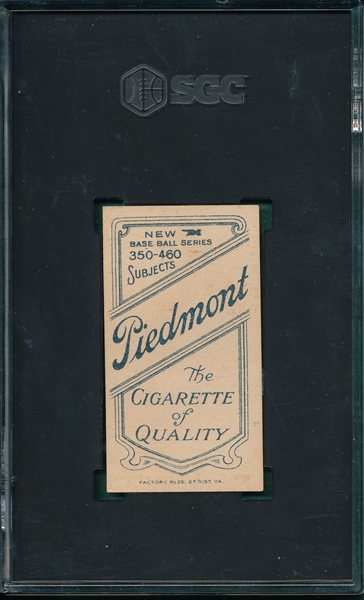 1909-1911 T206 Devore Piedmont Cigarettes SGC 4
