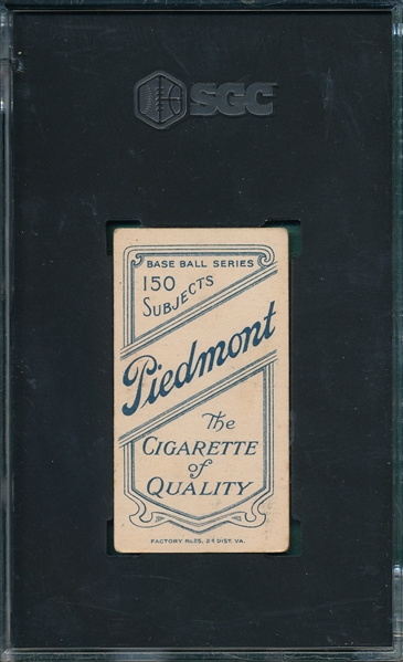 1909-1911 T206 Schlei, Catching, Piedmont Cigarettes SGC 3.5