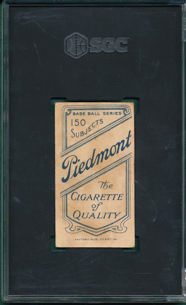 1909-1911 T206 Shipke Piedmont Cigarettes SGC 3