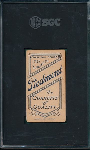 1909-1911 T206 Wilhelm, Hands At Chest, Piedmont Cigarettes SGC 4