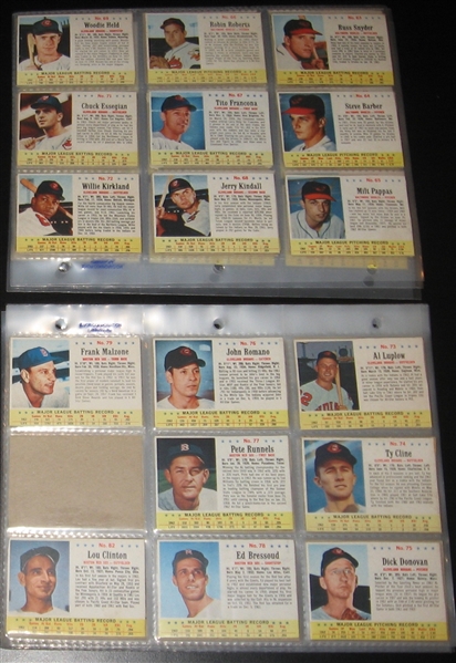 1963 Post Cereal Partial Set (146) W/ Mays, Koufax & Clemente