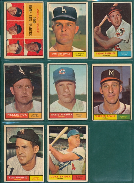 1961 Topps Lot of (228) W/ Musial & Clemente
