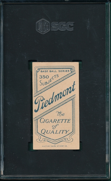1909-1911 T206 McGraw, Finger in Air, Piedmont Cigarettes SGC 4