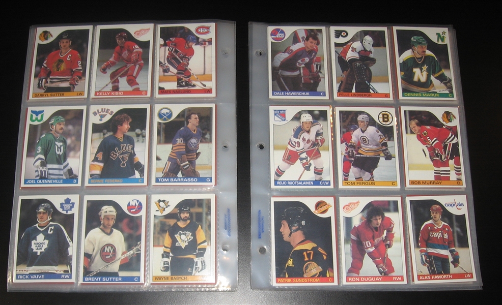 1985-86 Topps Hockey Complete Set (165) W/ Mario LeMieux, Rookie