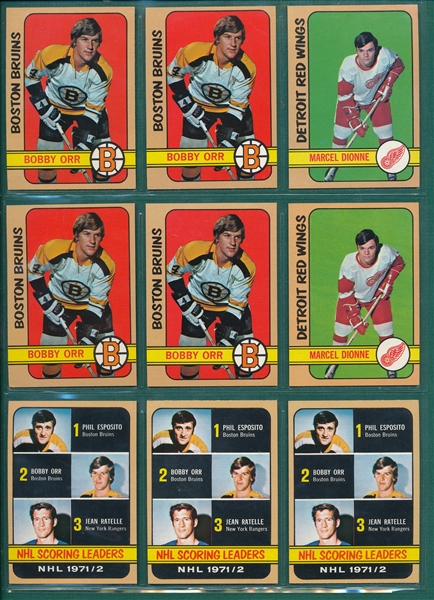 1972-73 Topps Hockey Lot of (250) W/ Dionne, Rookie (2) & Orr (4)