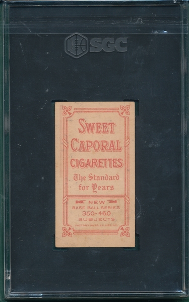 1909-1911 T206 Crandall, Portrait With Cap, Sweet Caporal Cigarettes SGC 4.5