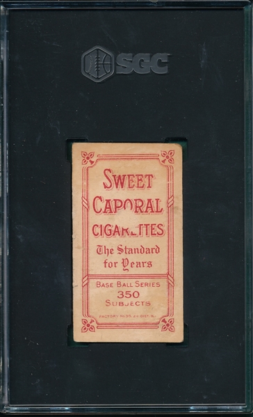 1909-1911 T206 Brown, Chicago On Shirt, Sweet Caporal Cigarettes SGC 1.5