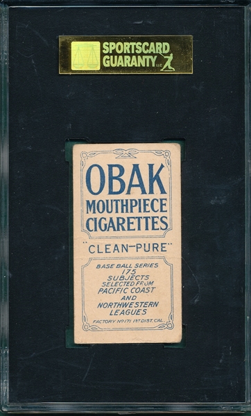 1910 T212-2 Delmas Obak Cigarettes, 175 Subjects SGC 30