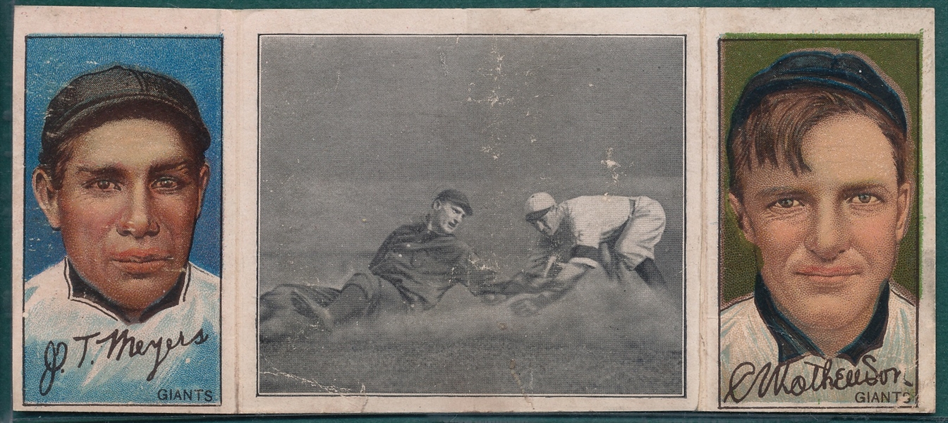 1912 T202 Devlin Gets His Man, Meyers/Mathewson, Hassan Cigarettes 
