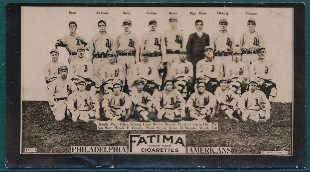 1913 T200 Philadelphia Americans Fatima Cigarettes 