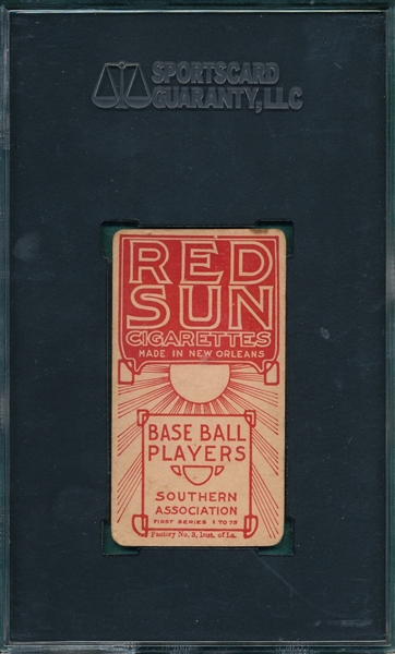 1910 T211 Hanks Red Sun Cigarettes SGC 40 *None Graded Higher*
