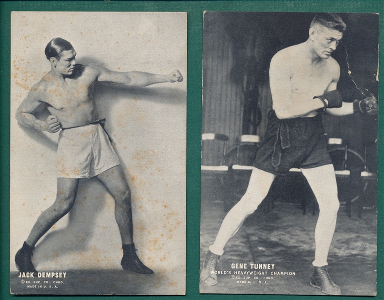 1926-29 Exhibits Tunney & Dempsey, Lot of (2)