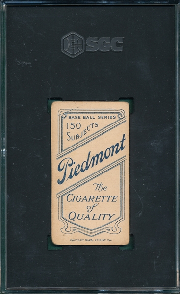 1909-1911 T206 Dahlen, Boston, Piedmont Cigarettes SGC 2