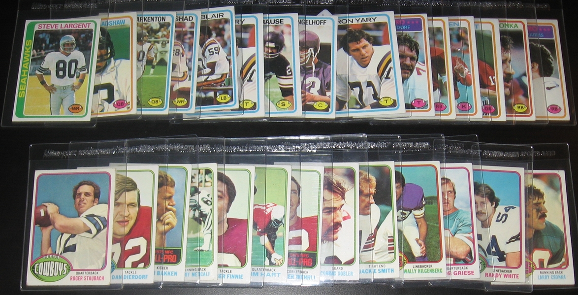 1972-84 Topps Football Lot of (164) W/ Marino, Largent & Dorsett, Rookies