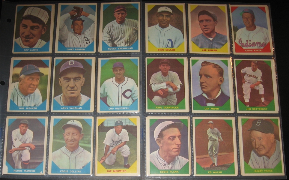 1960/61 Fleer Lot of (65) W/ Cobb & Gehrig