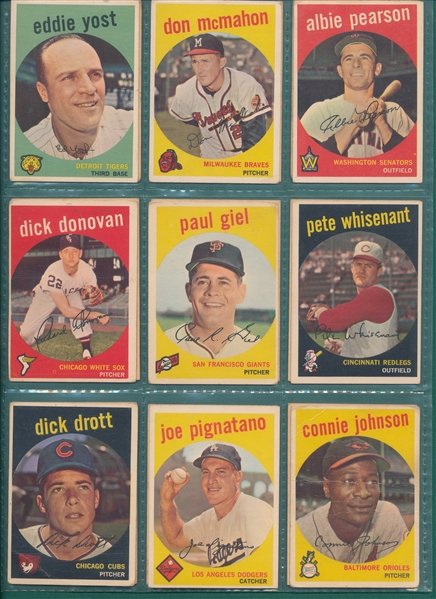 1959 Topps Lot of (195) W/ Bunning & Fox