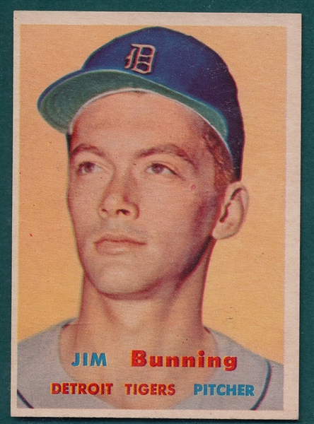 1957 Topps #338 Jim Bunning *Rookie*
