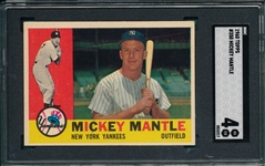 1960 Topps #350 Mickey Mantle SGC 4
