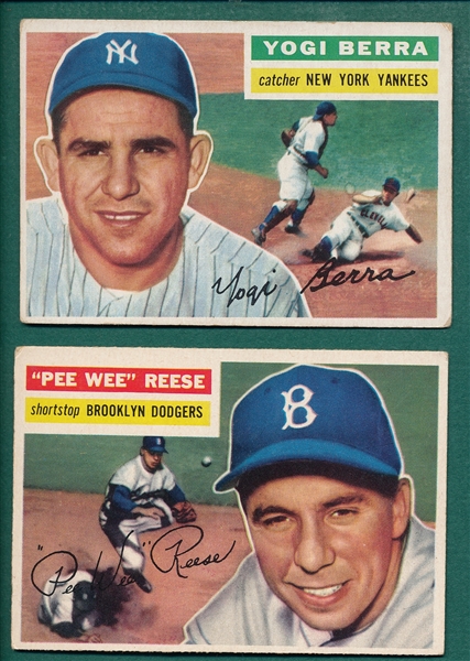 1956 Topps #110 Berra & #260 Reese, Lot of (2)