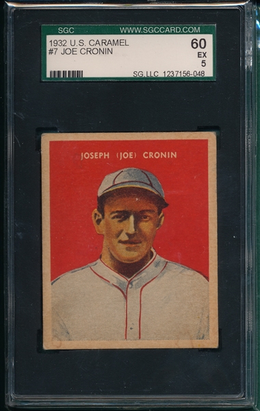 1932 U. S. Caramel #7 Joe Cronin SGC 60