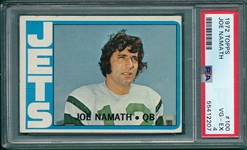 1972 Topps Football #100 Joe Namath PSA 4